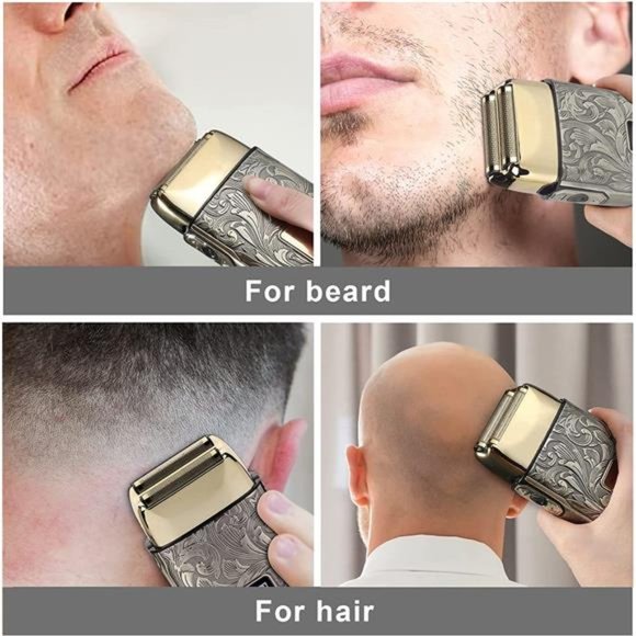 Electric Razor for Men, Double Foil Head Shaver, 3 Speeds Electric Shavers - Picture 6 of 7